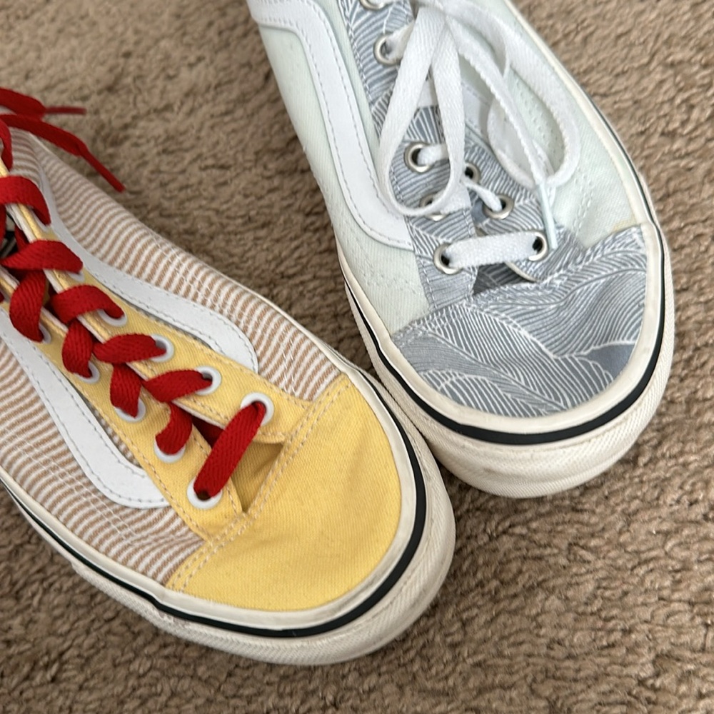 Multicolored Mismatched Vans - image 6